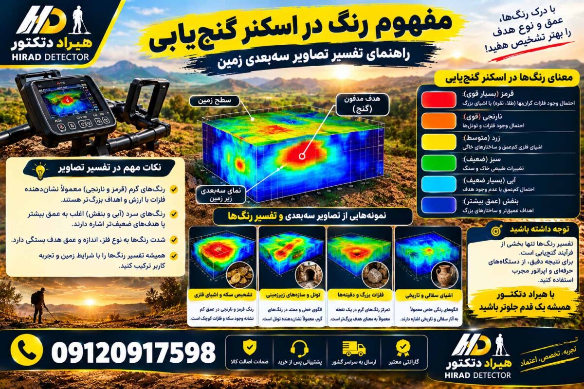 مفهوم رنگ در اسکنر گنجیابی؛ راهنمای تفسیر تصاویر سهبعدی زمین